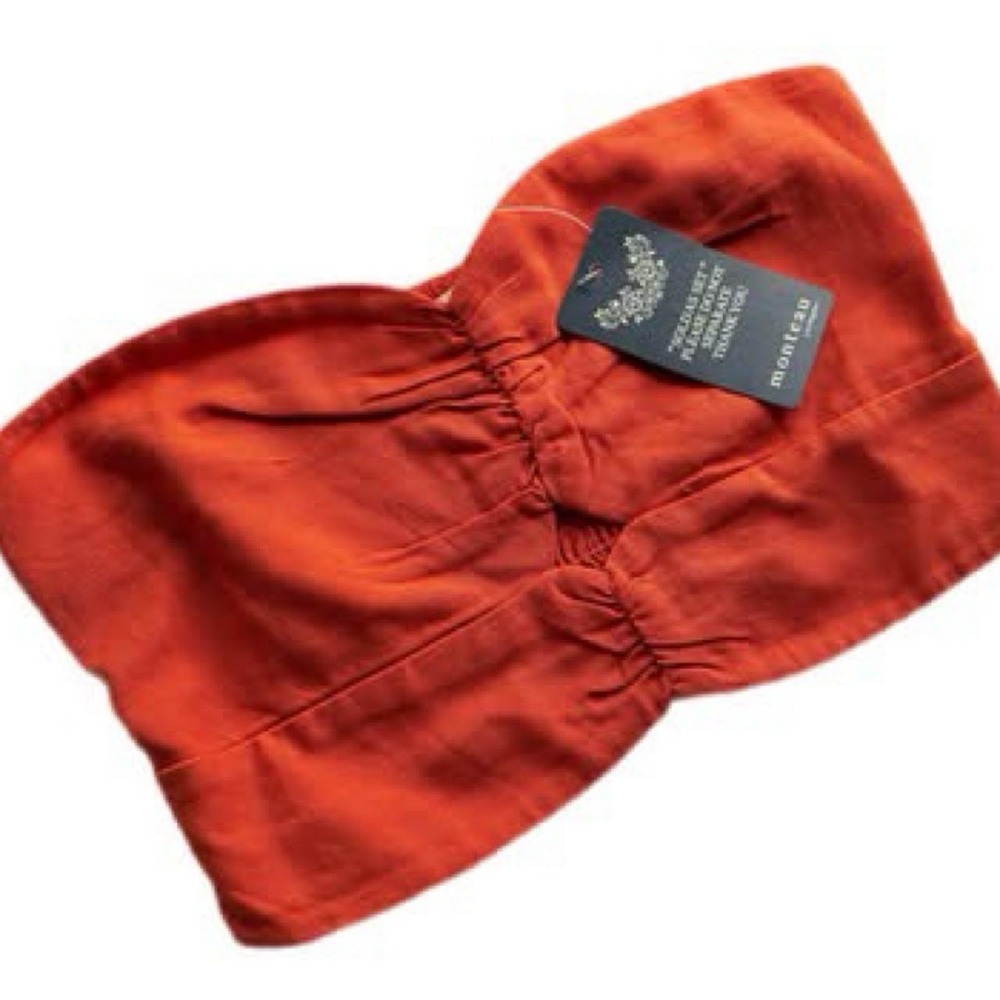 New Size Small Orange Tube Top Bandeau